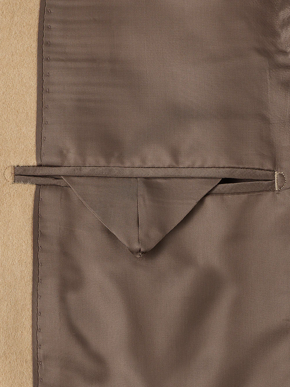 Camel Hair Single Breasted Peak Lapel Sport Coat - Camel - Image 2