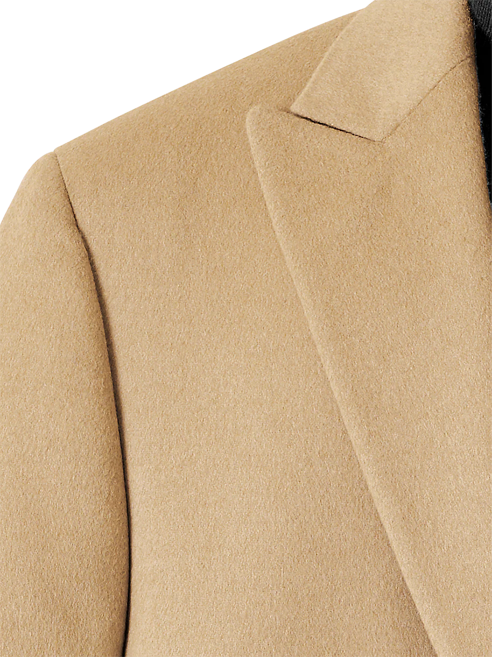 Camel Hair Single Breasted Peak Lapel Sport Coat - Camel - Image 3