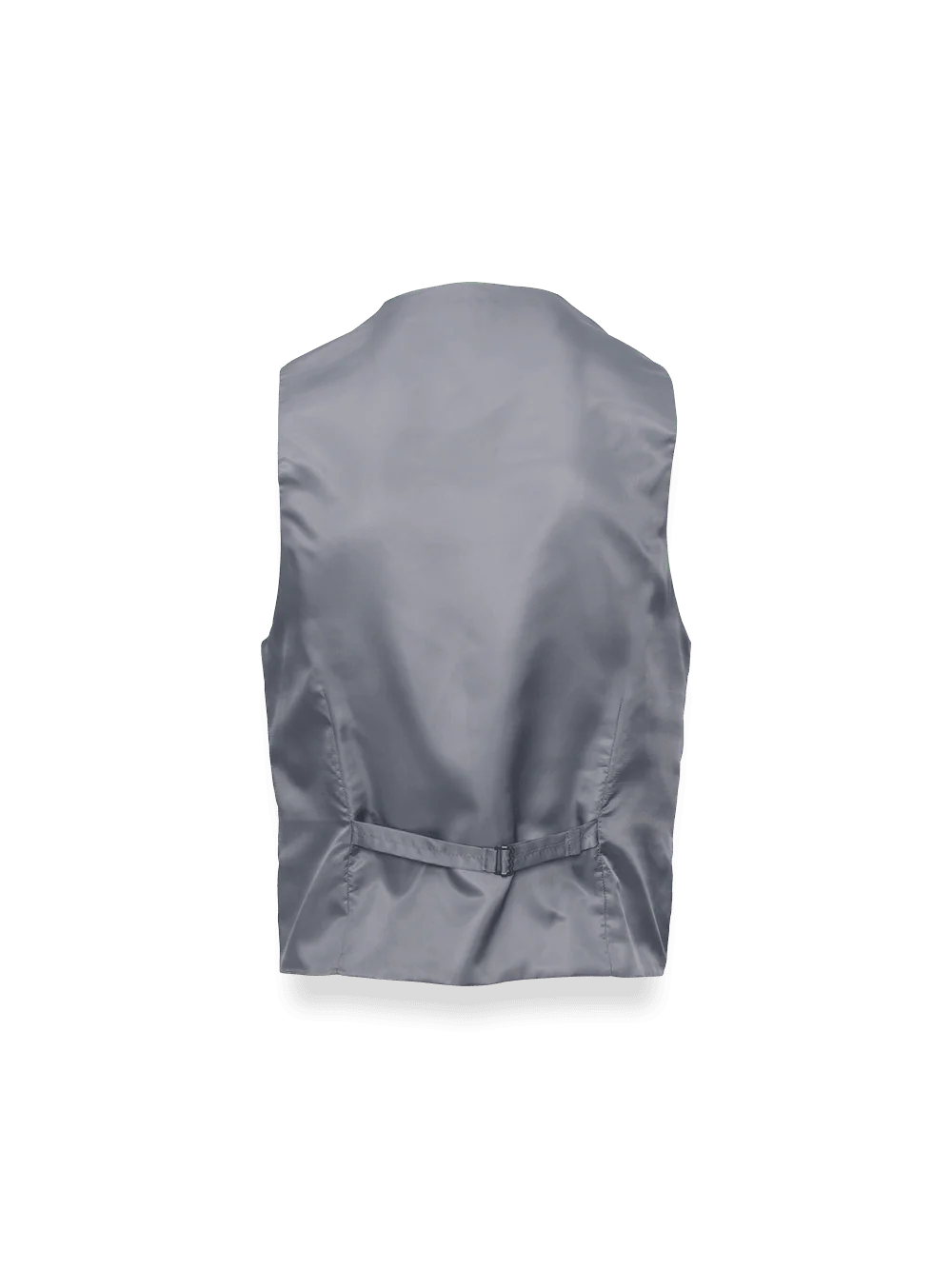 Classic Fit Essential Wool Suit Vest - Navy Windowpane - Image 2