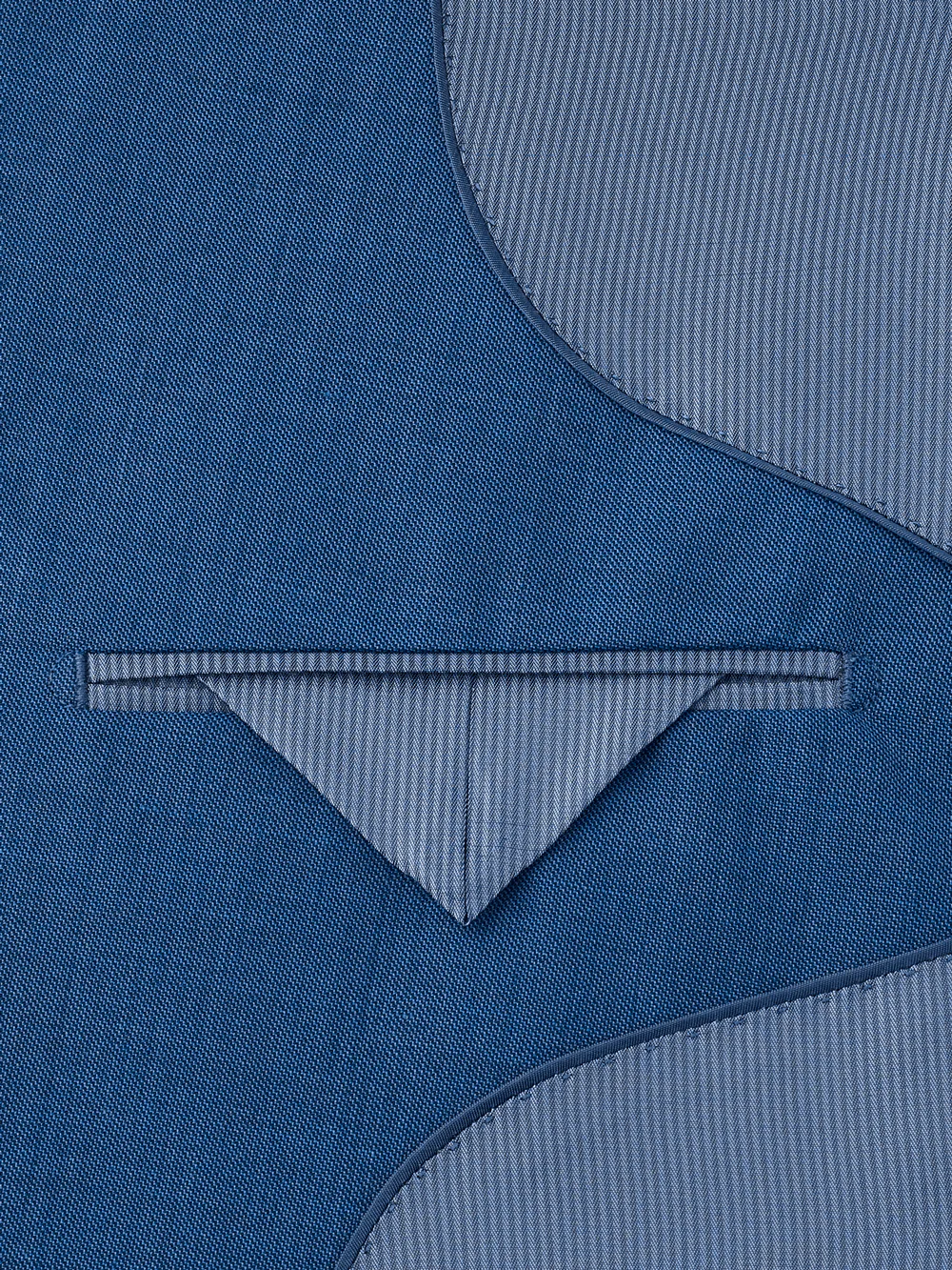 Classic Fit Sharkskin Notch Lapel Suit Jacket - Grey - Image 3