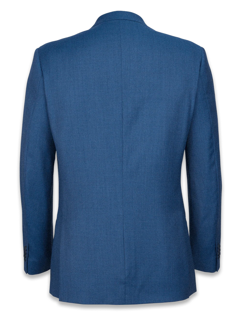 Classic Fit Sharkskin Peak Lapel Suit Jacket - Slate Blue - Image 2