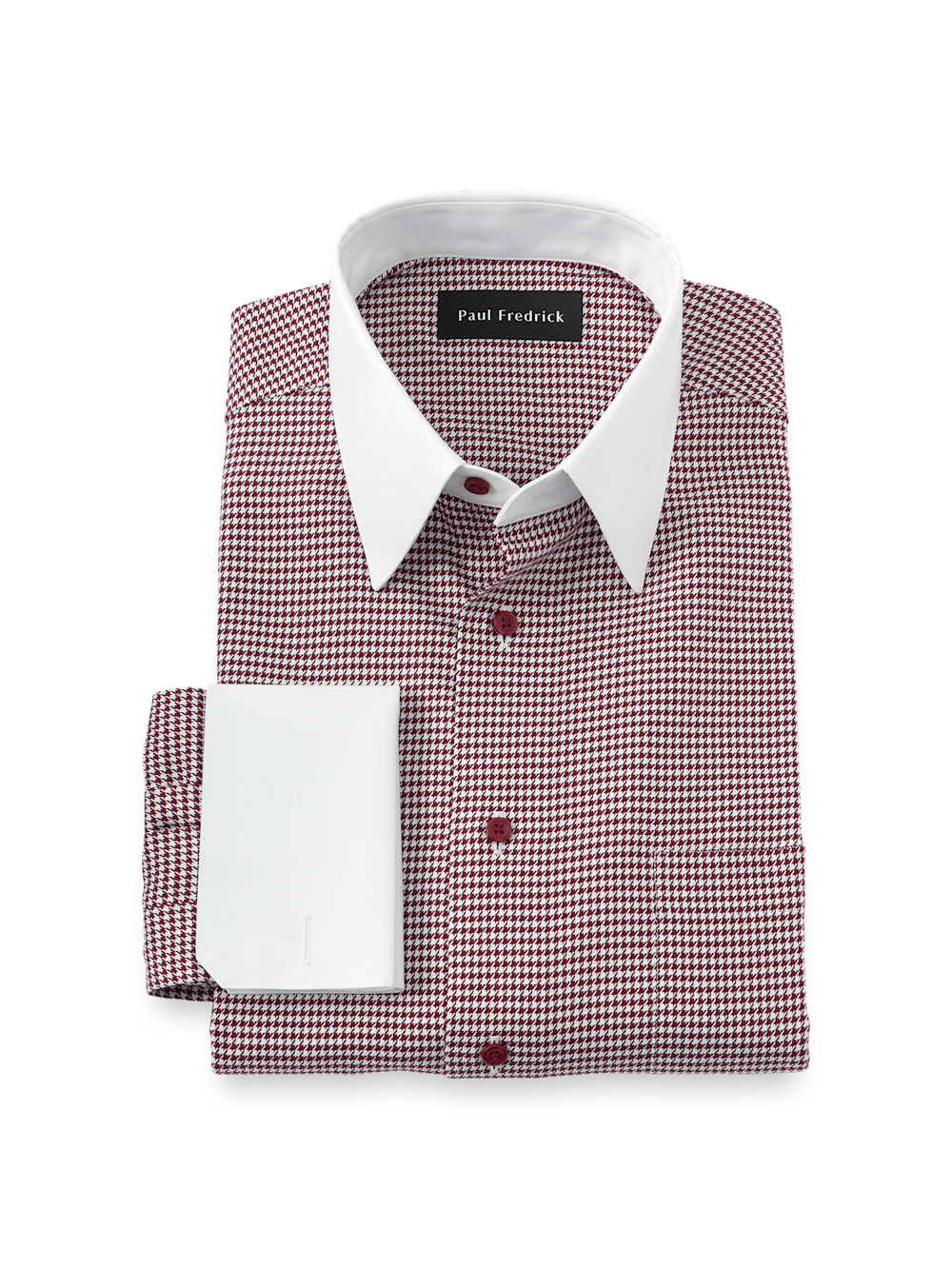 Comfort Stretch Non-Iron Check Dress Shirt - Burgundy