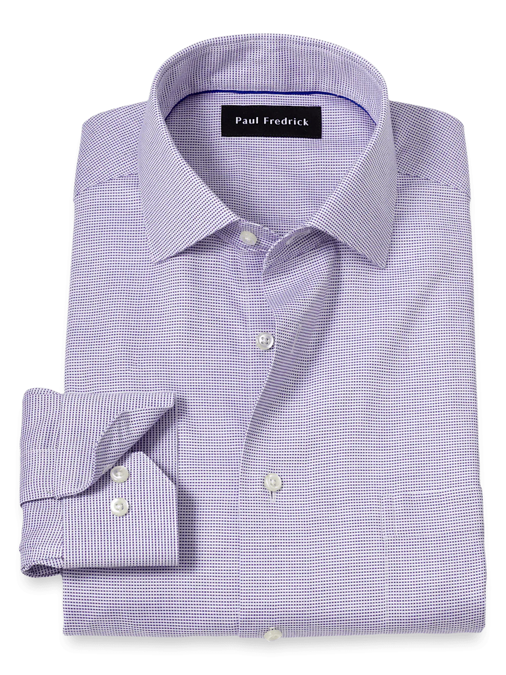 Comfort Stretch Non-Iron Solid Dress Shirt - Purple