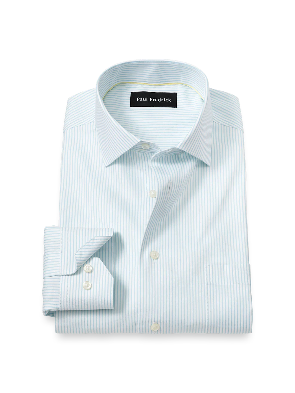Comfort Stretch Non-Iron Stripe Dress Shirt - Light Blue