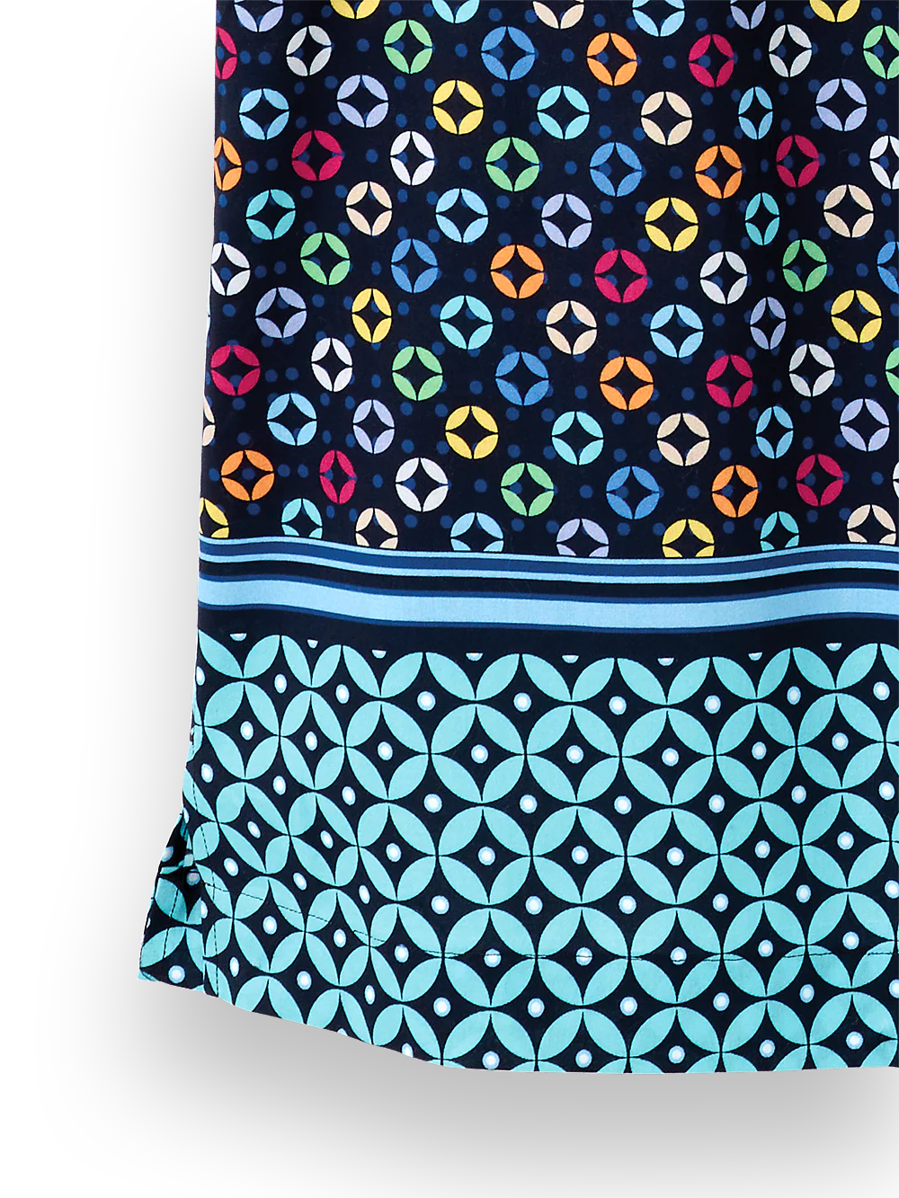 Cotton Circle Print Casual Shirt - Black Multi - Image 4