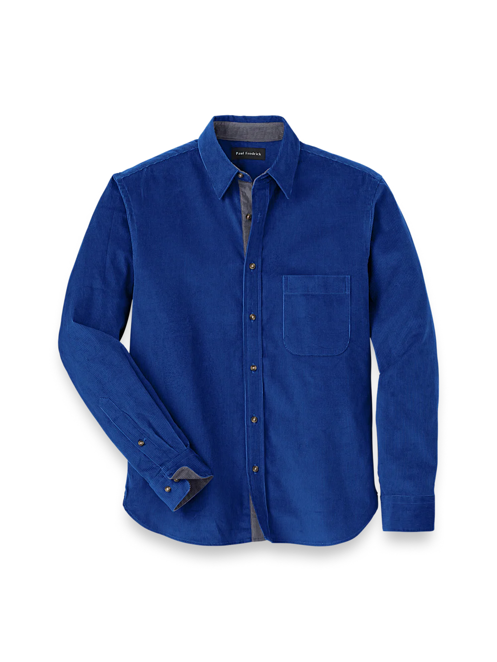Cotton Corduroy Casual Shirt - Blue