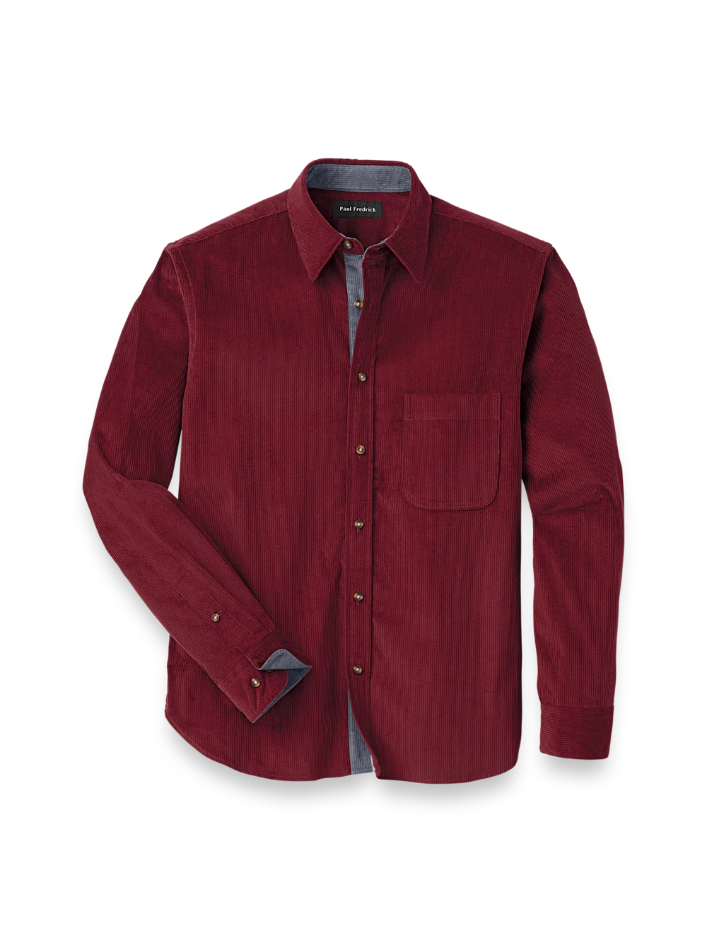 Cotton Corduroy Casual Shirt - Burgundy