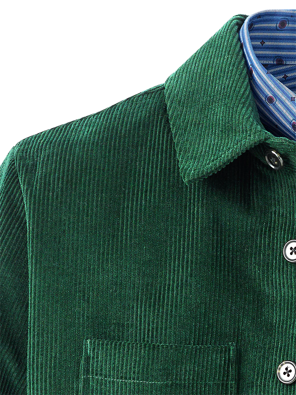 Cotton Corduroy Shirt Jacket - Hunter - Image 4