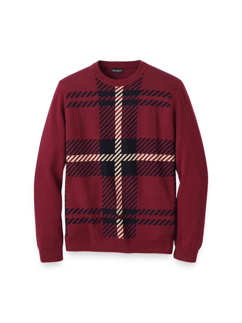Cotton Crewneck Sweater - Burgundy
