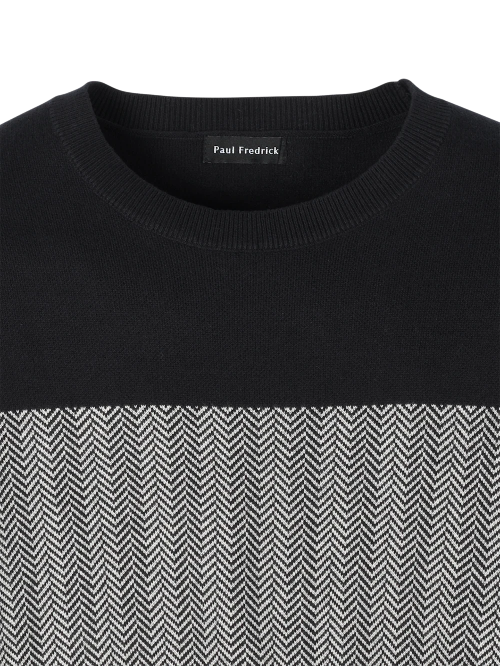 Cotton Crewneck Sweater - Black/ivory - Image 7
