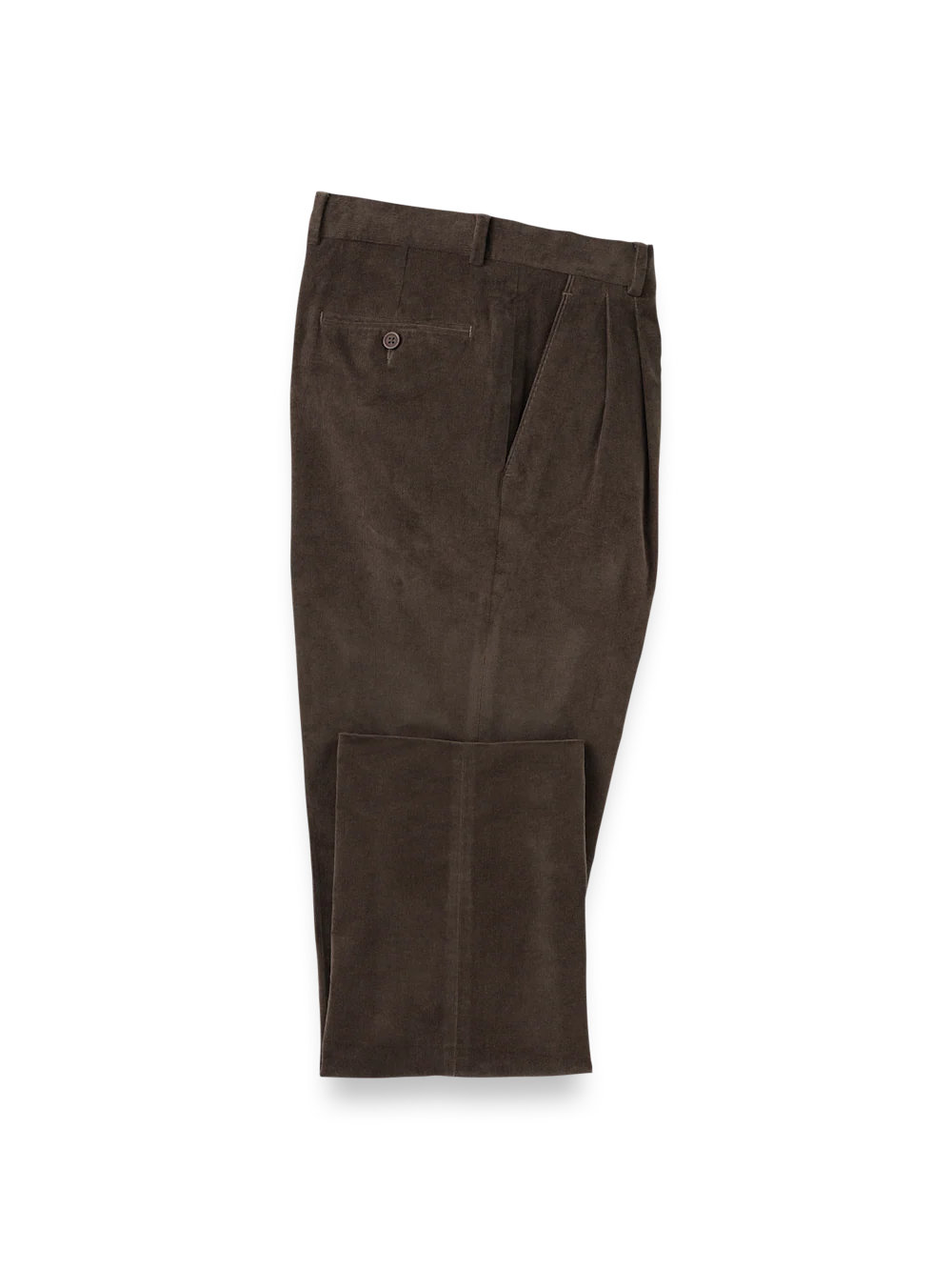 Cotton Stretch Corduroy Pants - Dark Brown - Image 4