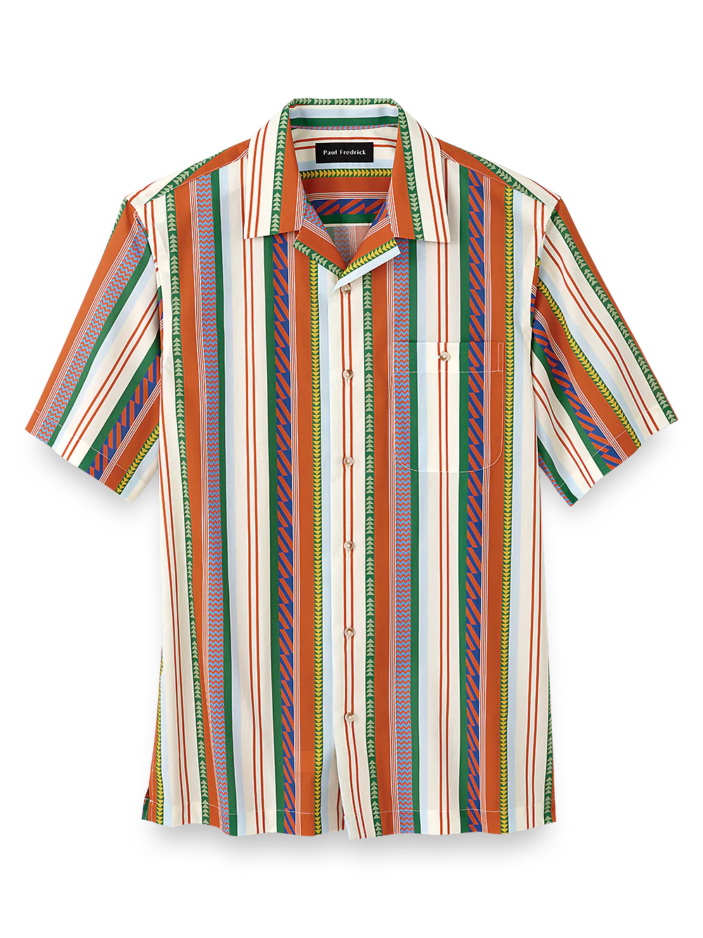 Cotton Stripe Print Casual Shirt - Multi