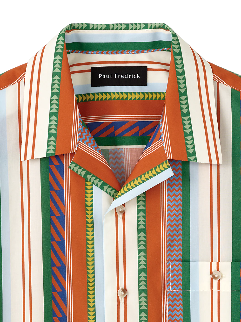 Cotton Stripe Print Casual Shirt - Multi - Image 3