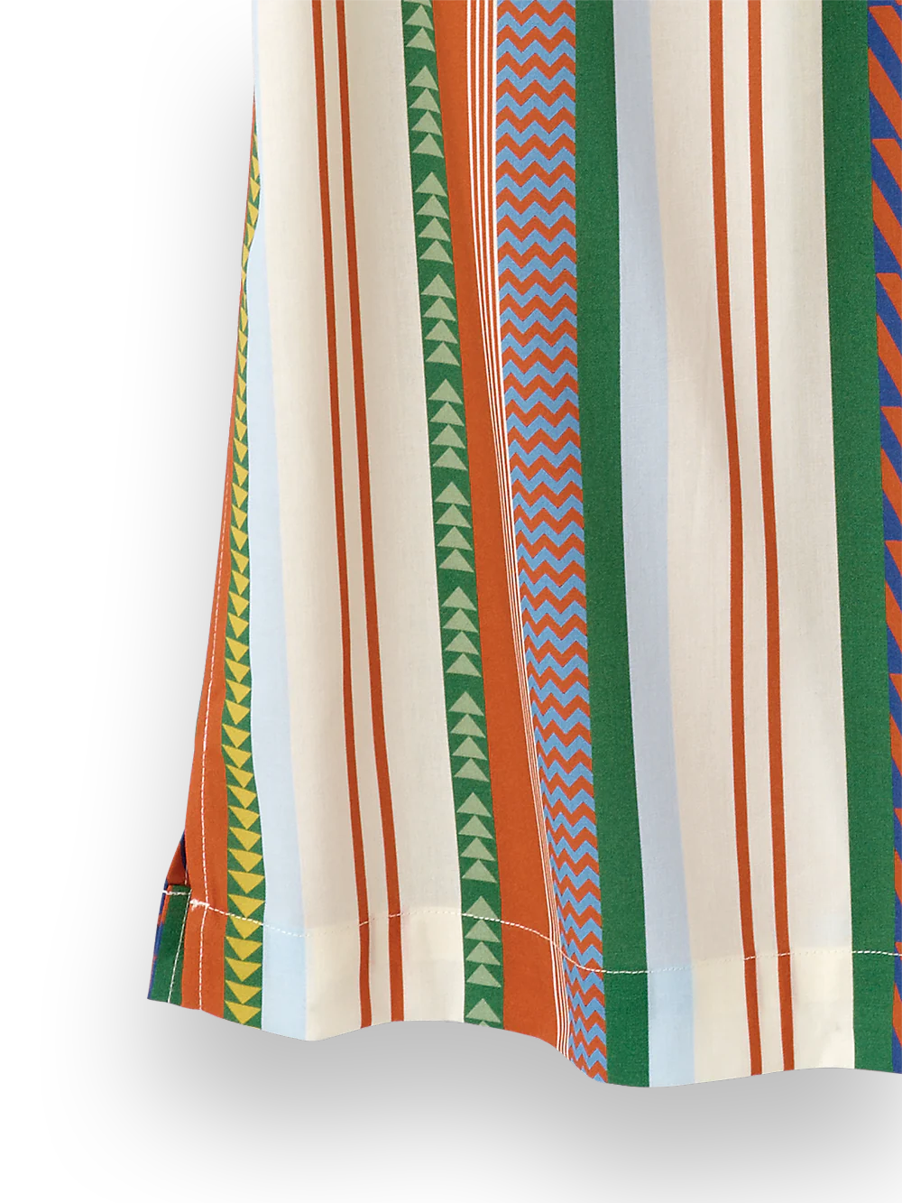Cotton Stripe Print Casual Shirt - Multi - Image 4