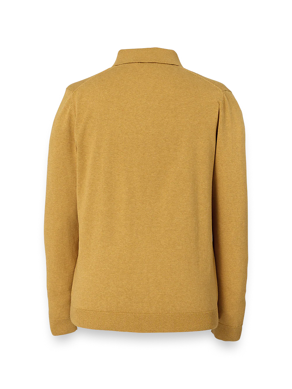 Cotton Three Button Polo - Gold - Image 3