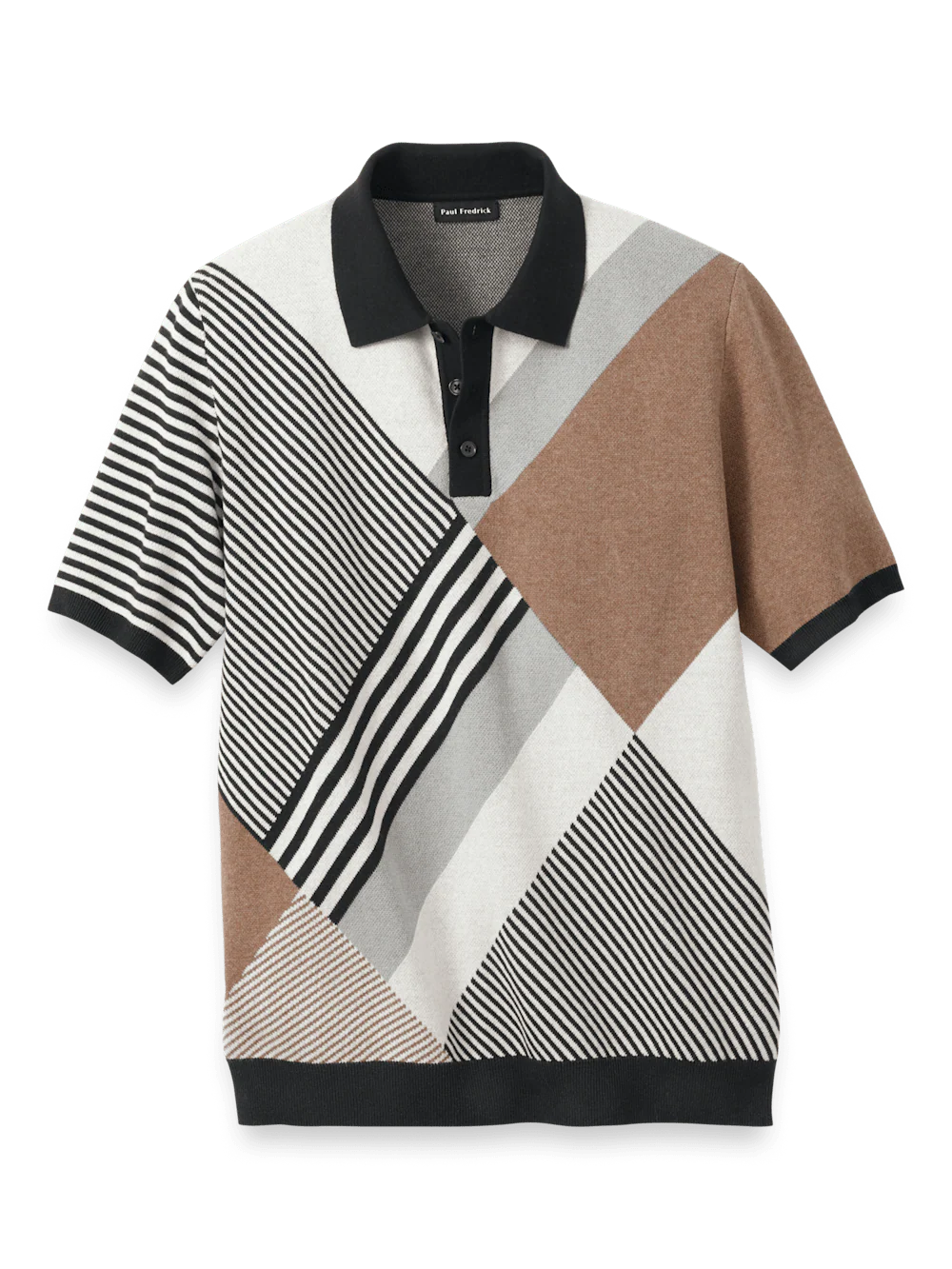 Cotton Three Button Polo - Multi