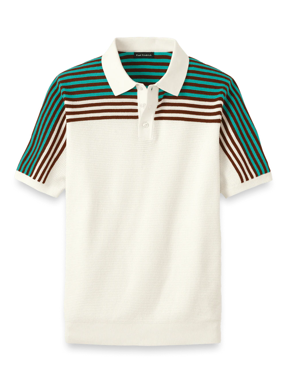 Cotton Three Button Polo - Multi