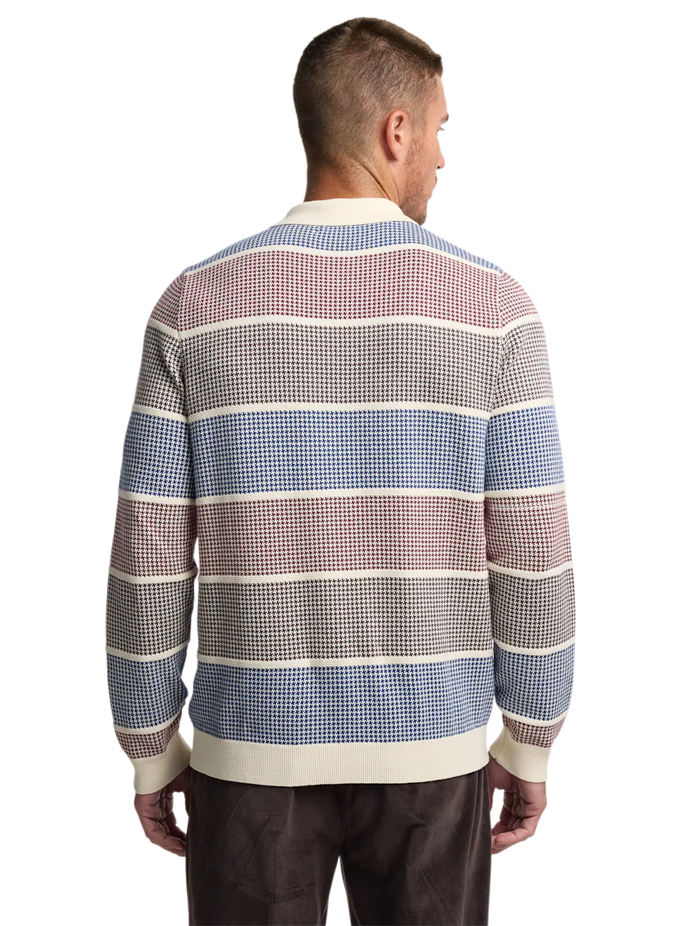 Cotton Three Button Polo - Multi - Image 6