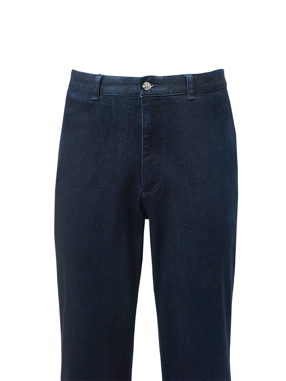 Flat Front Denim Pants - White - Image 2