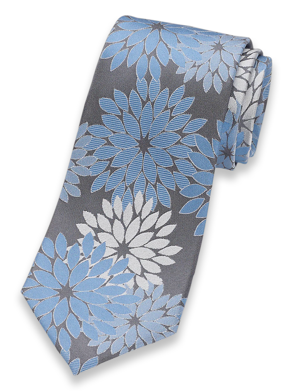 Floral Silk Tie - Blue