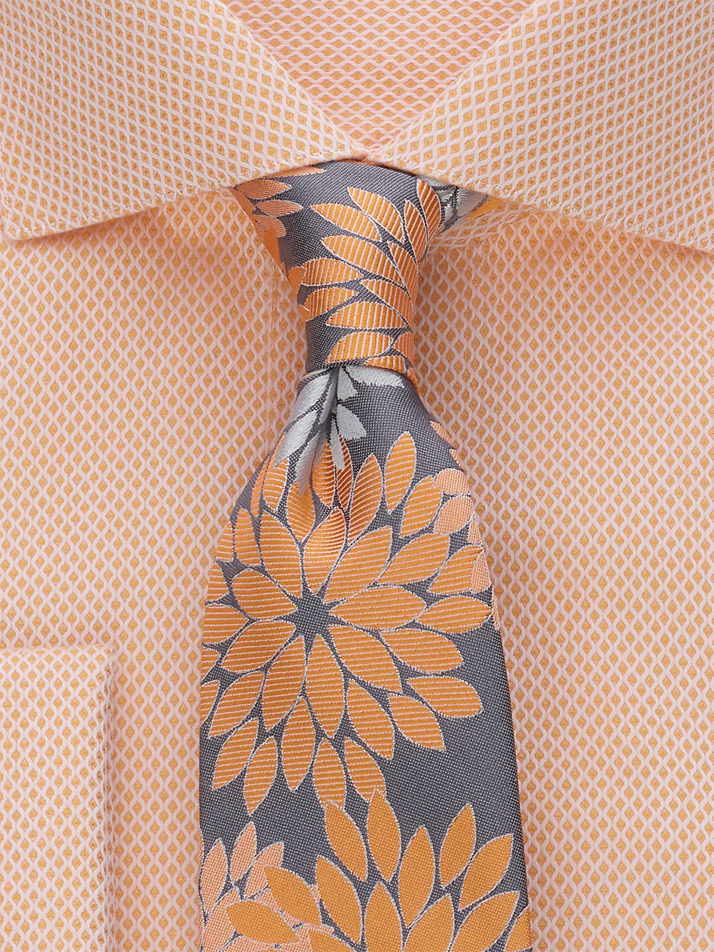 Floral Silk Tie - Blue - Image 2