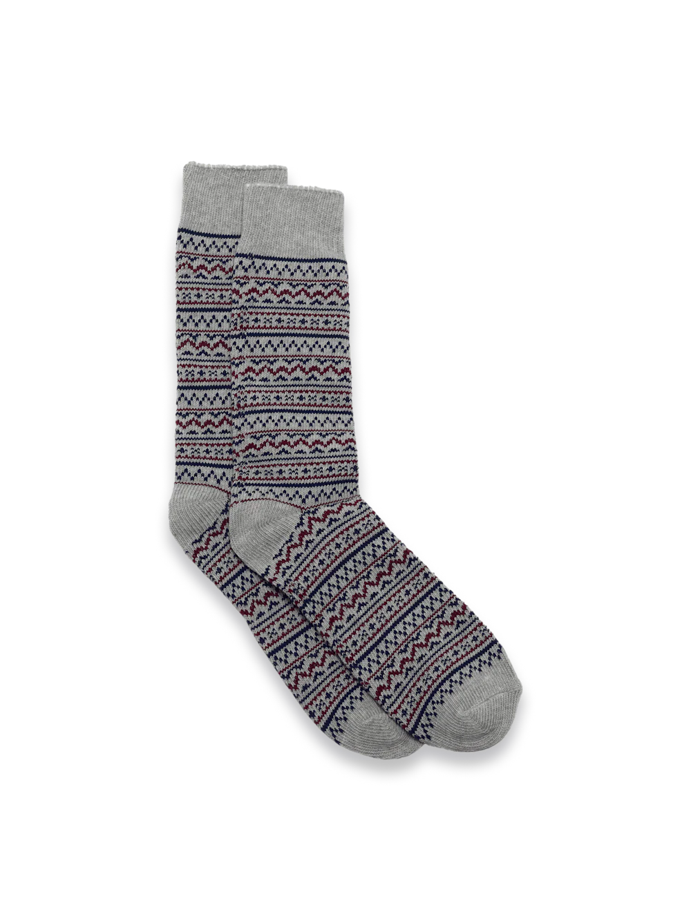 Geometric Cotton Blend Sock - Grey Multi