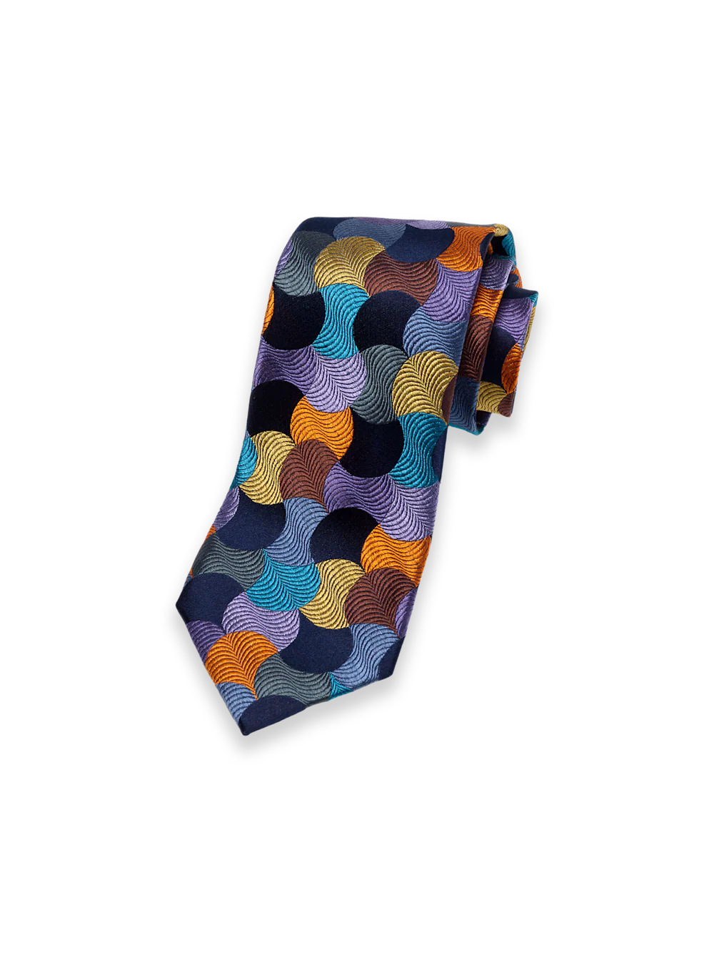 Geometric Woven Silk Tie - Multi