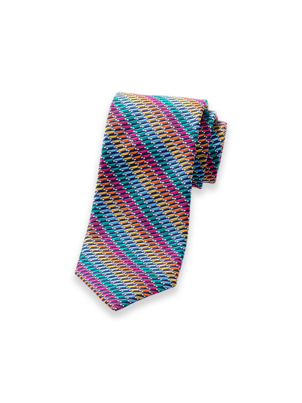 Geometric Woven Silk Tie - Multi