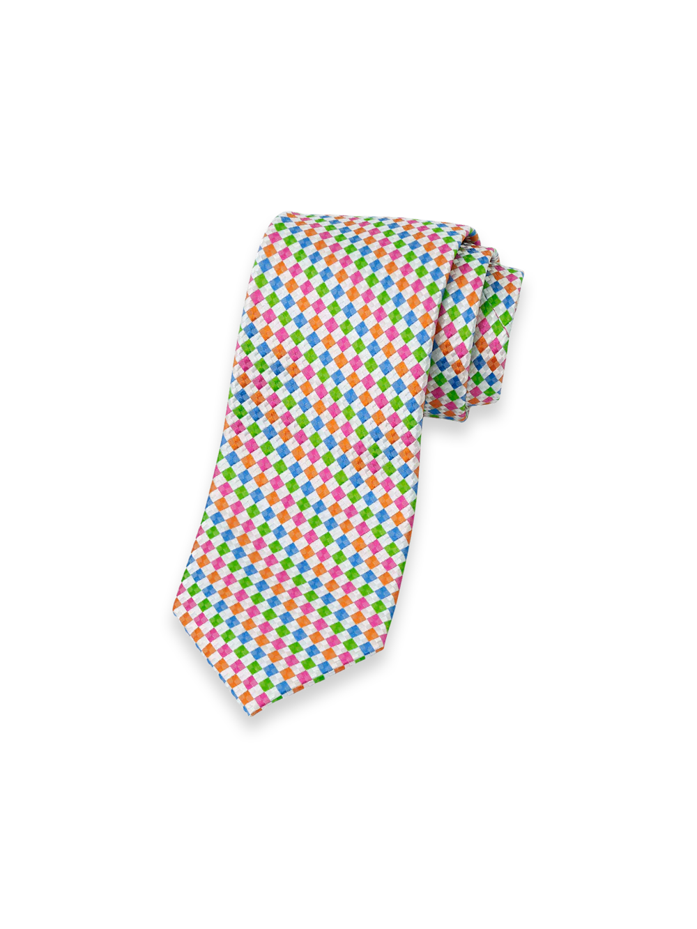 Geometric Woven Silk Tie - Multi