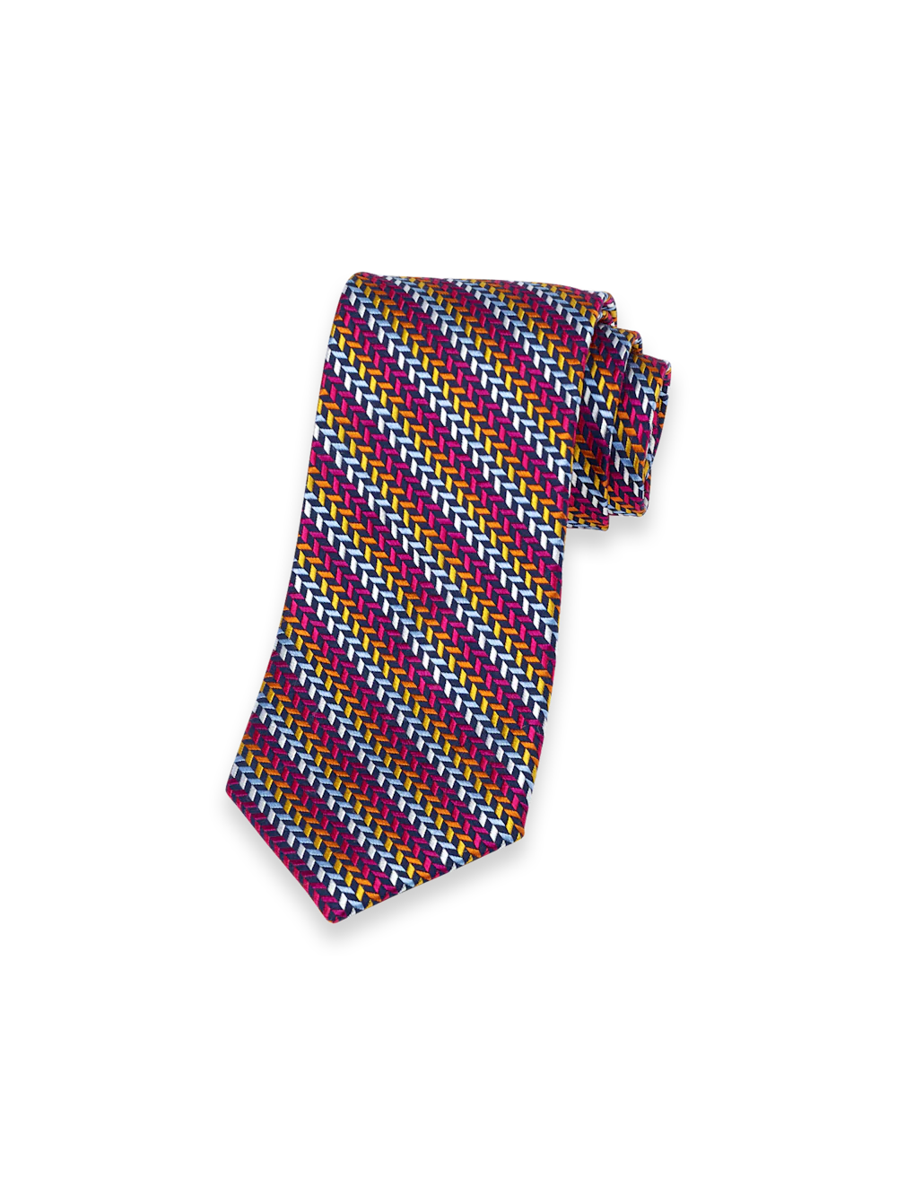 Geometric Woven Silk Tie - Multi