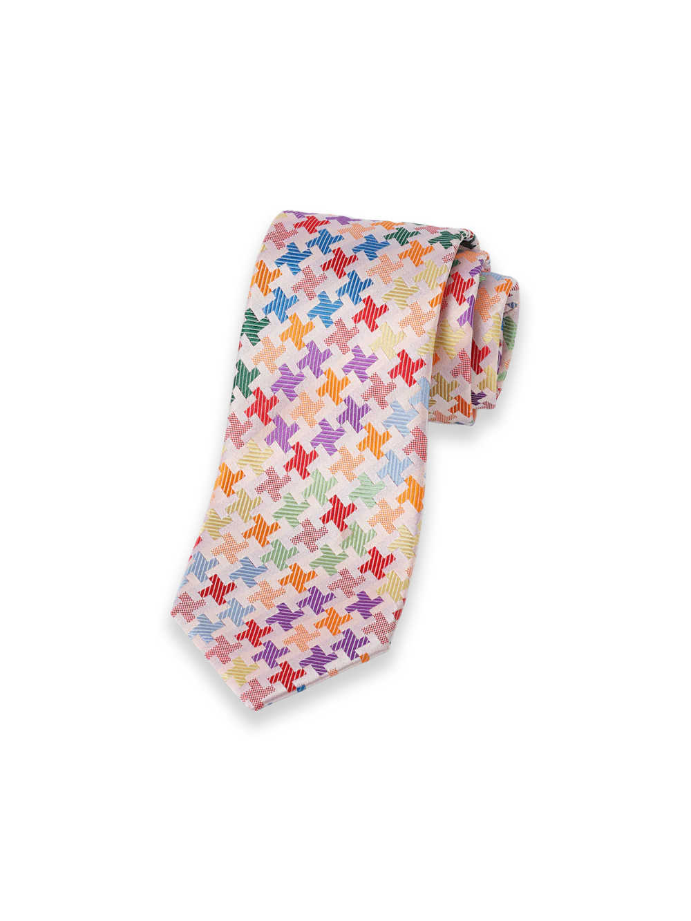 Geometric Woven Silk Tie - Multi