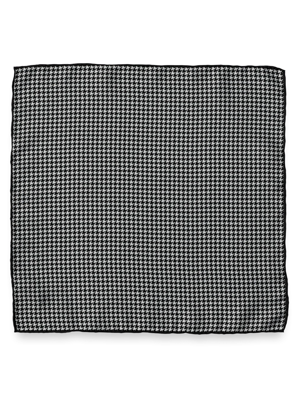 Houndstooth Silk Pocket Square - Purple - Image 2