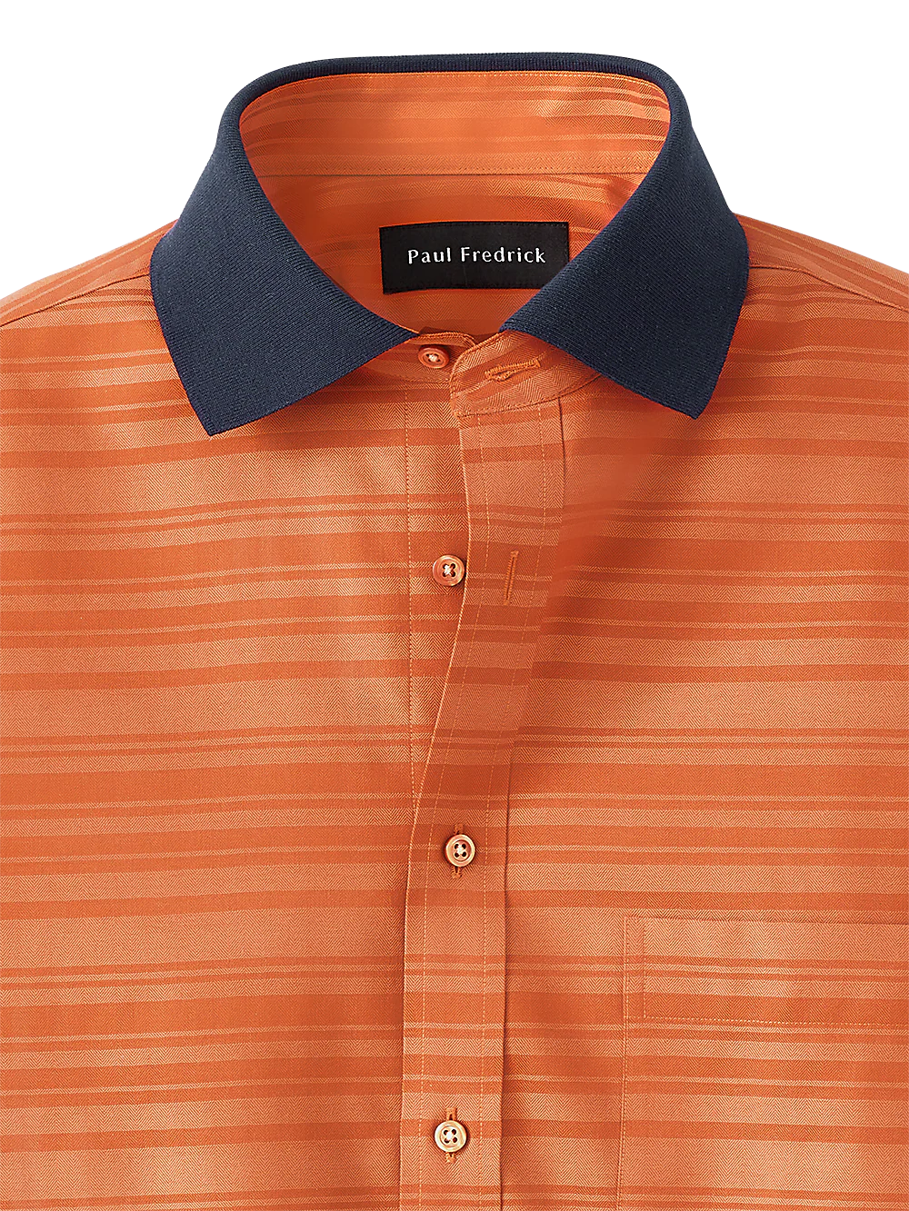 Knit Collar Casual Shirt - Rust - Image 2
