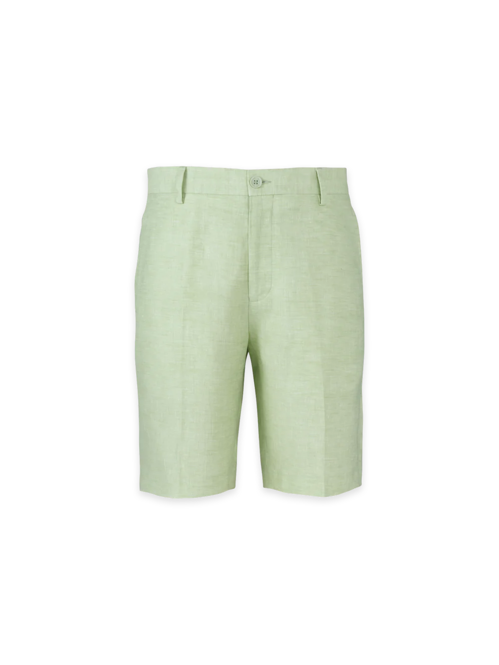 Linen Chambray Twill Flat Front Shorts - Light Purple - Image 2