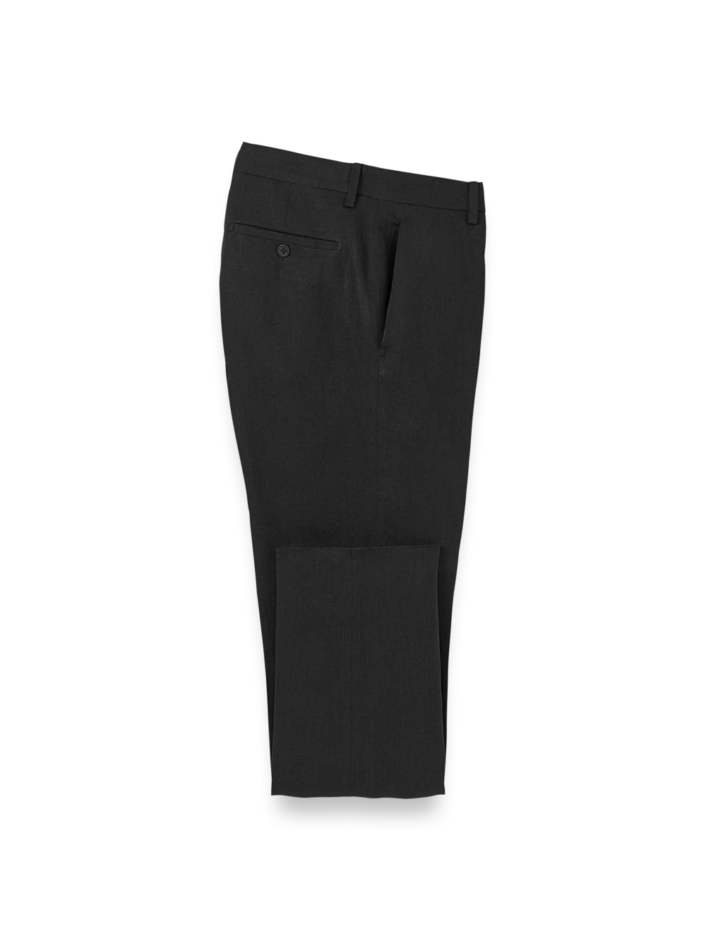Linen Chambray Twill Pants - Black