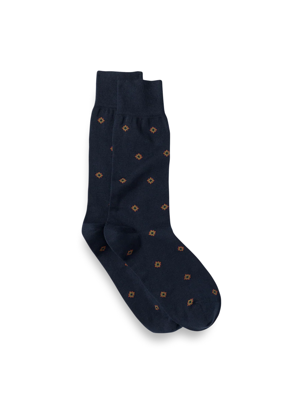 Medallion Cotton Blend Sock - Navy