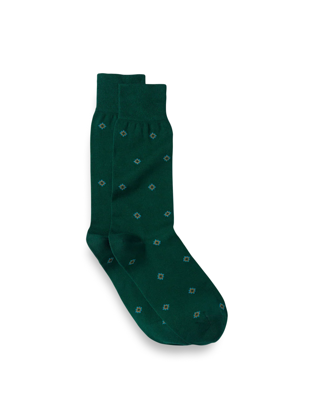Medallion Cotton Blend Sock - Green
