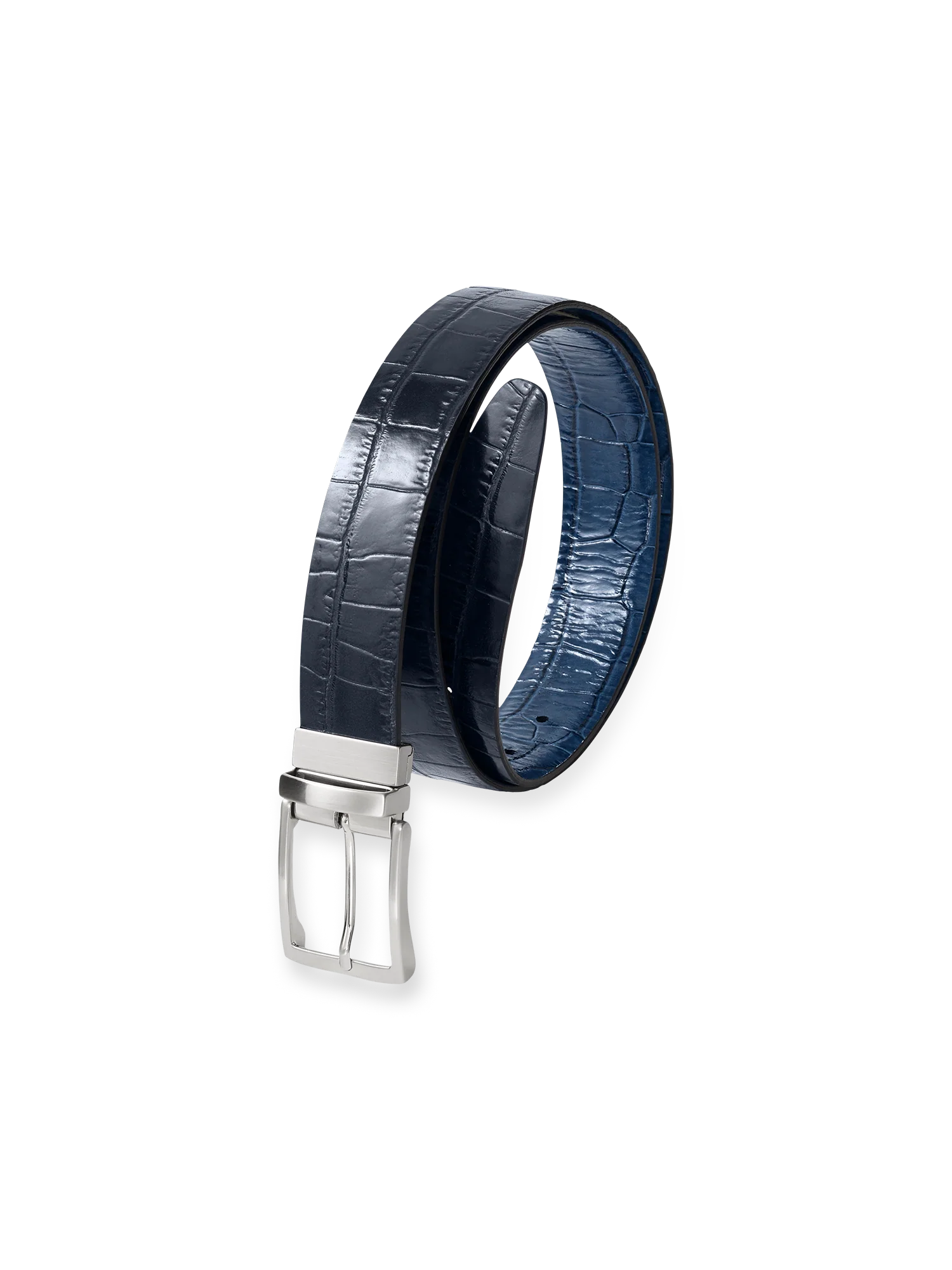 Micah Reversible Belt - Navy/blue