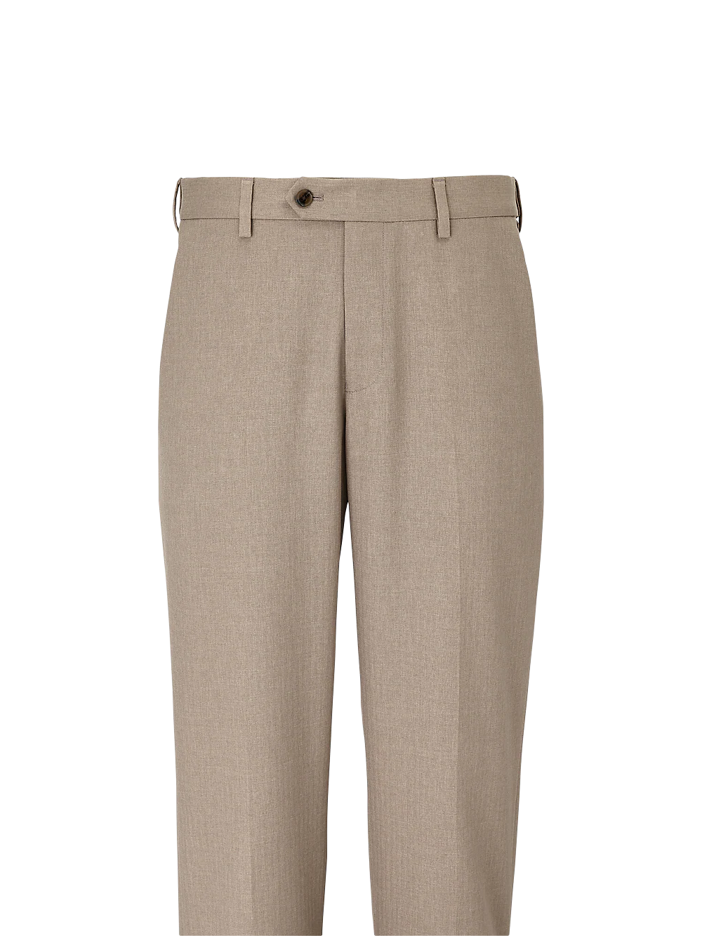 Microfiber Herringbone Flat Front Pants - Black - Image 2