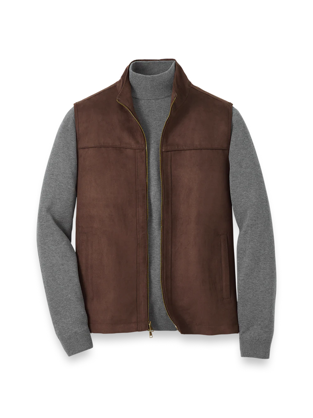 Microsuede Vest - Brown