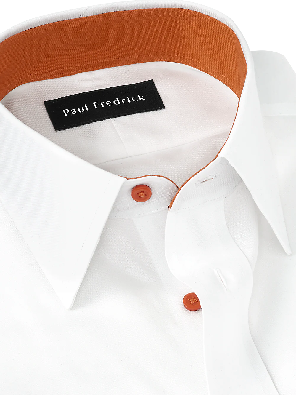 Non-Iron Cotton Solid Dress Shirt With Contrast Trim - White - Image 3