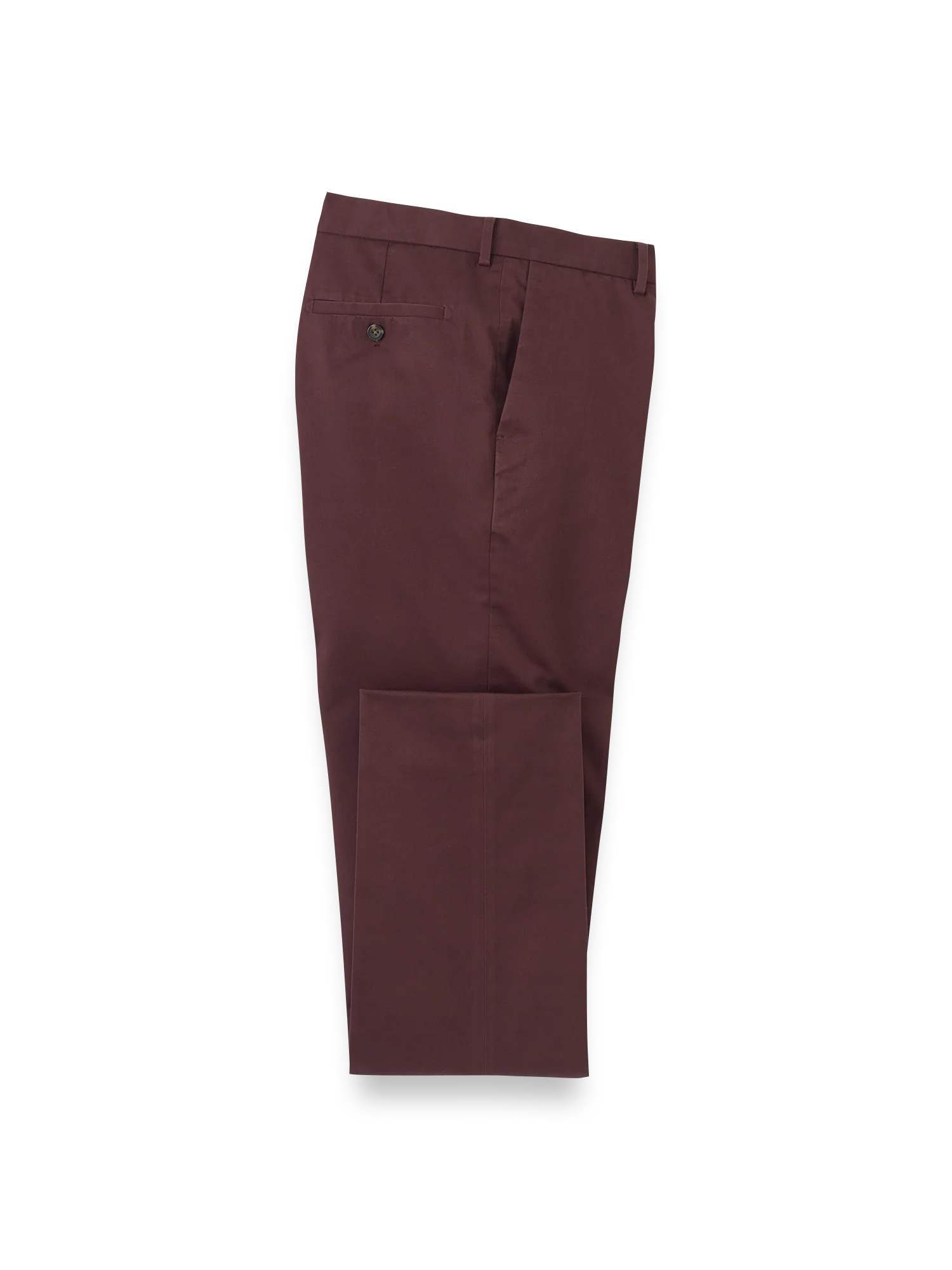 Non-Iron Cotton Stretch Twill Pant - Wine