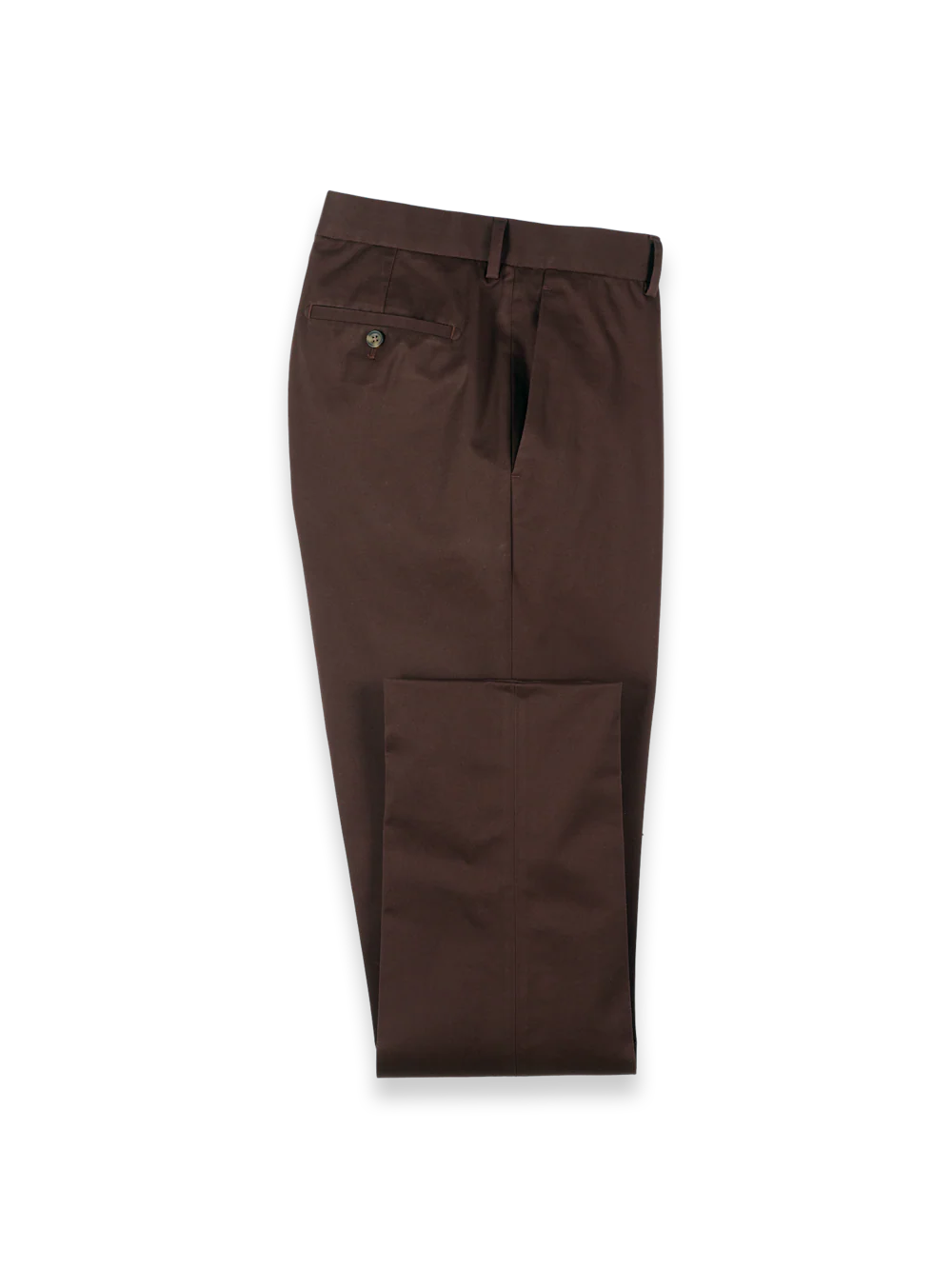 Non-Iron Cotton Stretch Twill Pants - Dark Brown