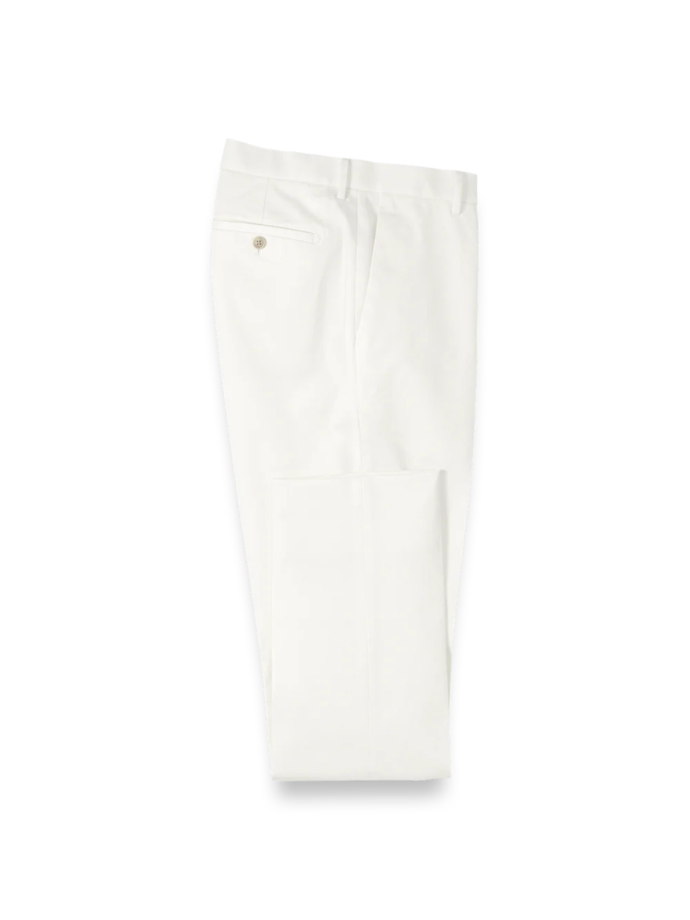 Non-Iron Cotton Stretch Twill Pants - Ivory