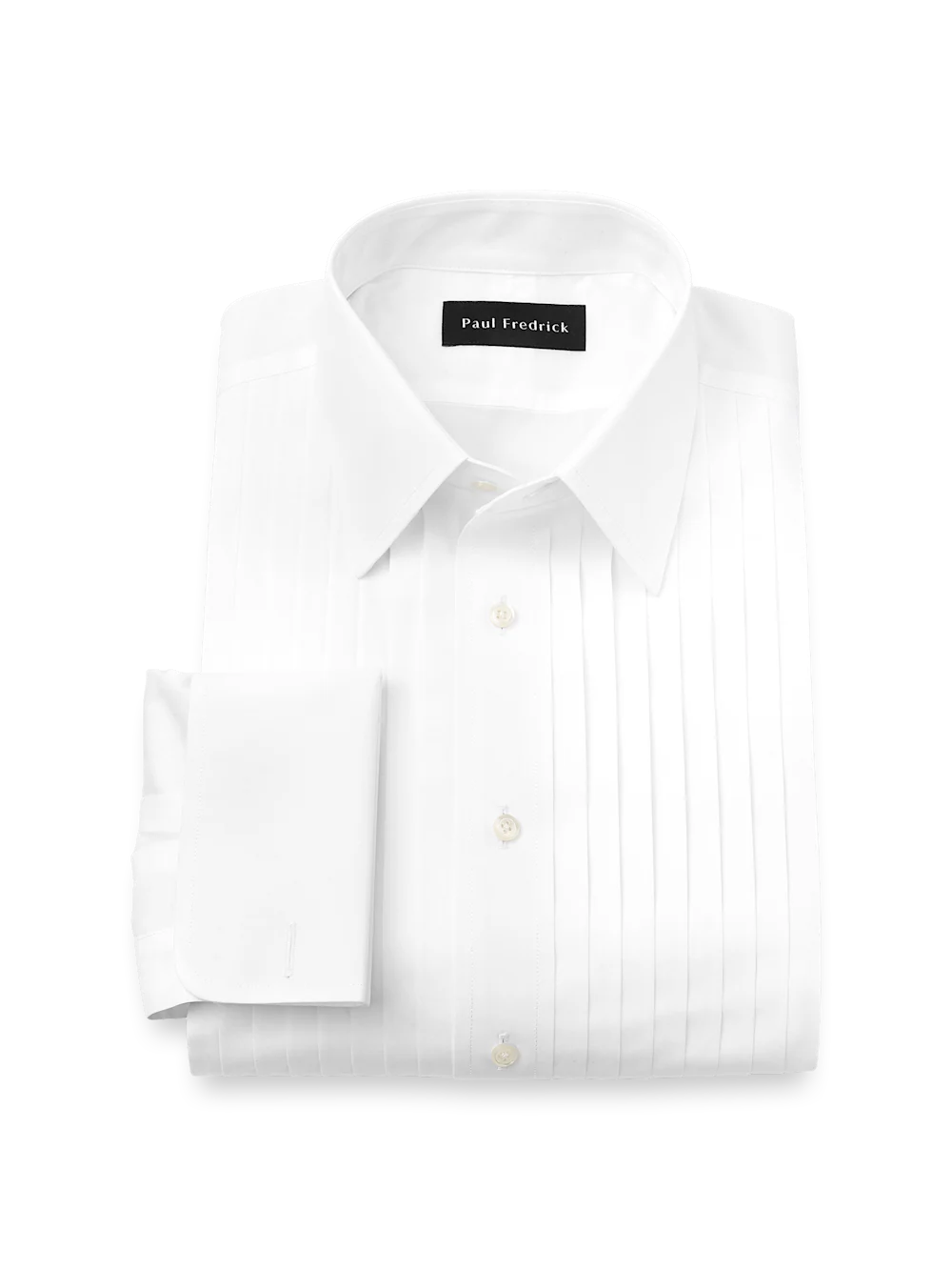 Non-Iron Cotton Tuxedo Shirt - White