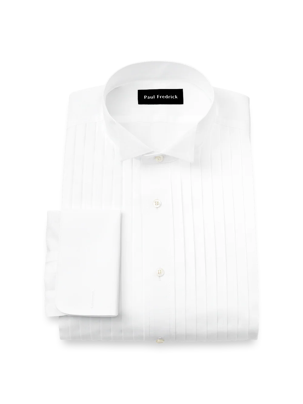 Non-Iron Cotton Tuxedo Shirt - White