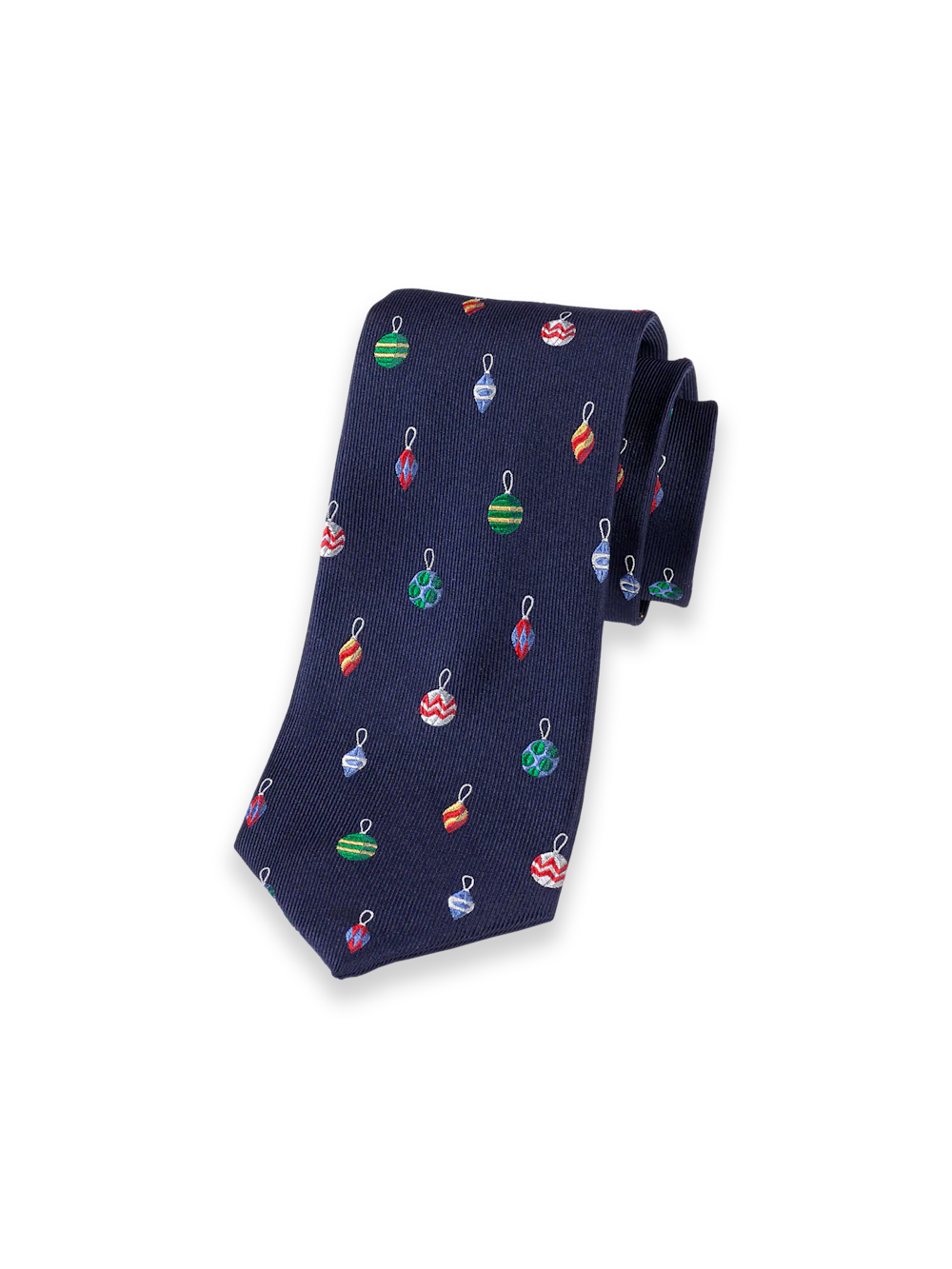 Ornament Woven Silk Tie - Navy Multi