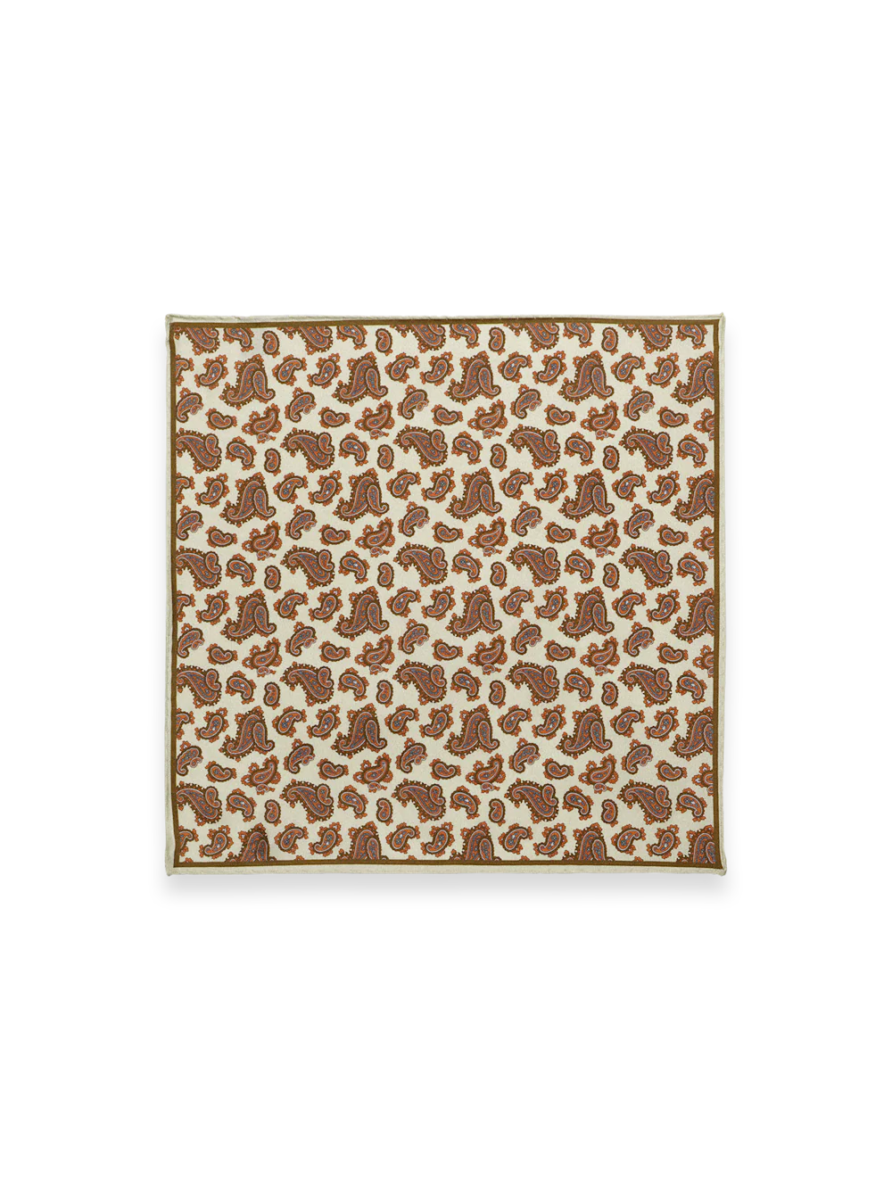 Paisley Silk Pocket Square - Ivory Multi - Image 2