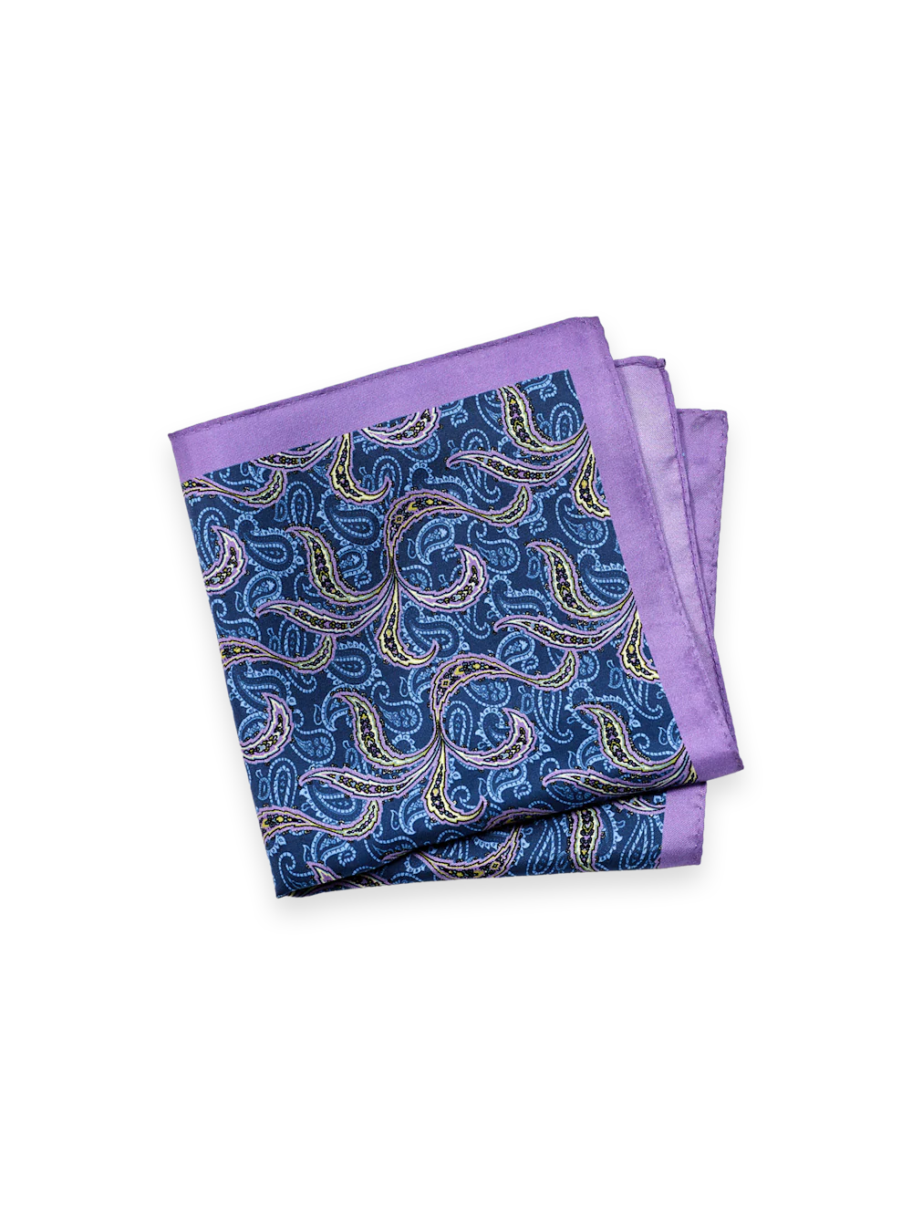 Paisley Silk Pocket Square - Blue Multi