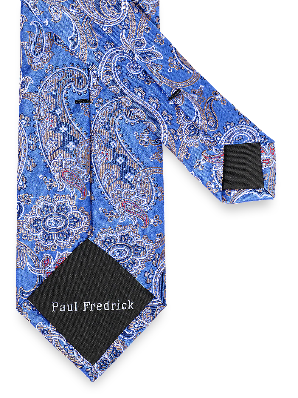 Paisley Woven Silk Tie - Blue - Image 3